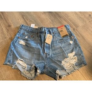 Levi's Shorts Women High Rise Size 28 NWT Denim